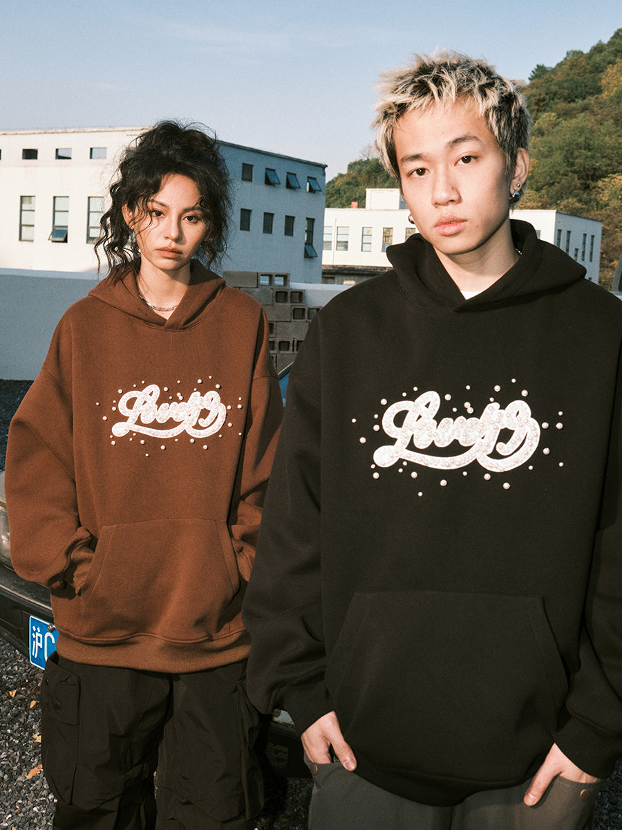 FORNINES handmade beaded heavyweight Hoodie