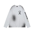 OVDY Streetwear Long Sleeve 250g Waffle Fabric Spray Painted Sweatshirt