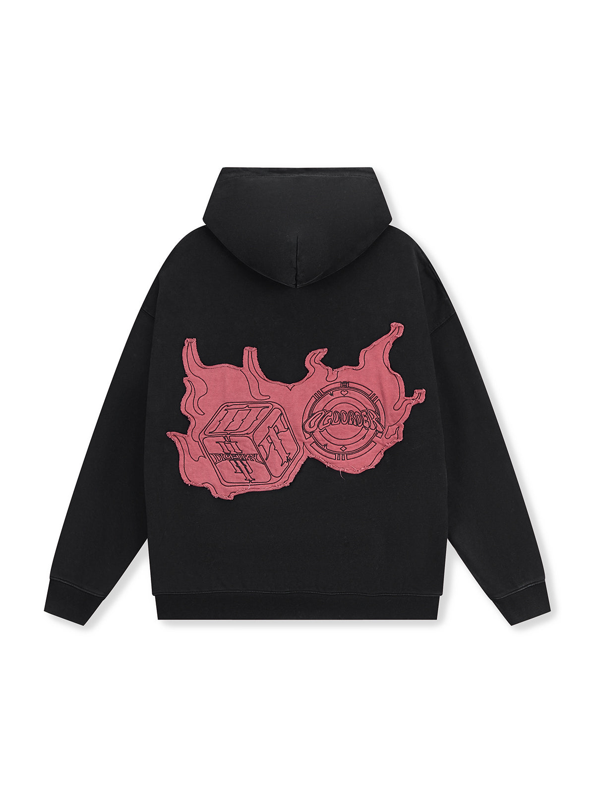 DICETINYxOLD ORDER Collaboration Flame Dice Patch Hoodie