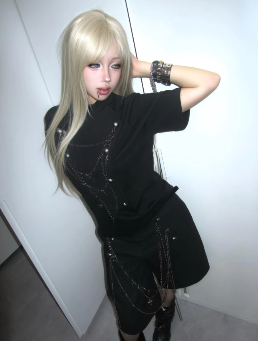 TZ Killer Removable Necklace Splicing Loose Tee