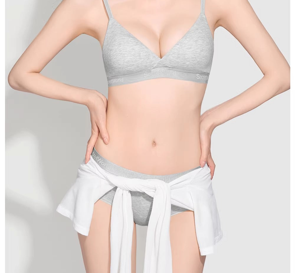 Secret World Sports Gathering Traceless Thin Bra Cover Set