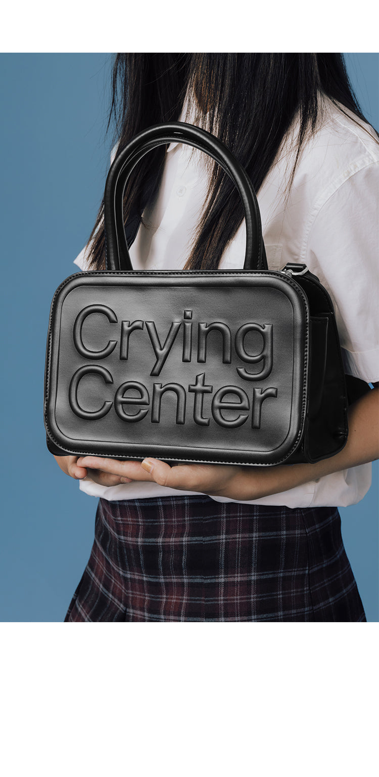 CryingCenter Black Biscuit Boston Bag Crossbody Shoulder Carrying Crying Center