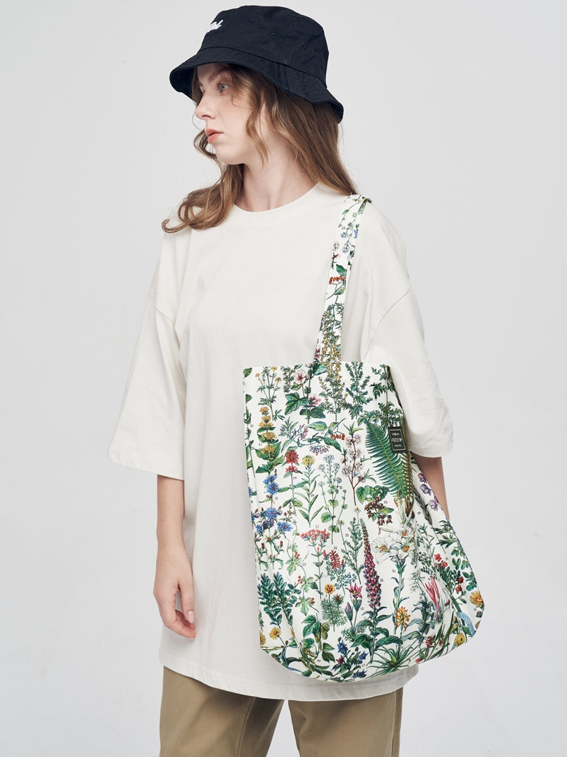 FREEIN forest flower print canvas bag
