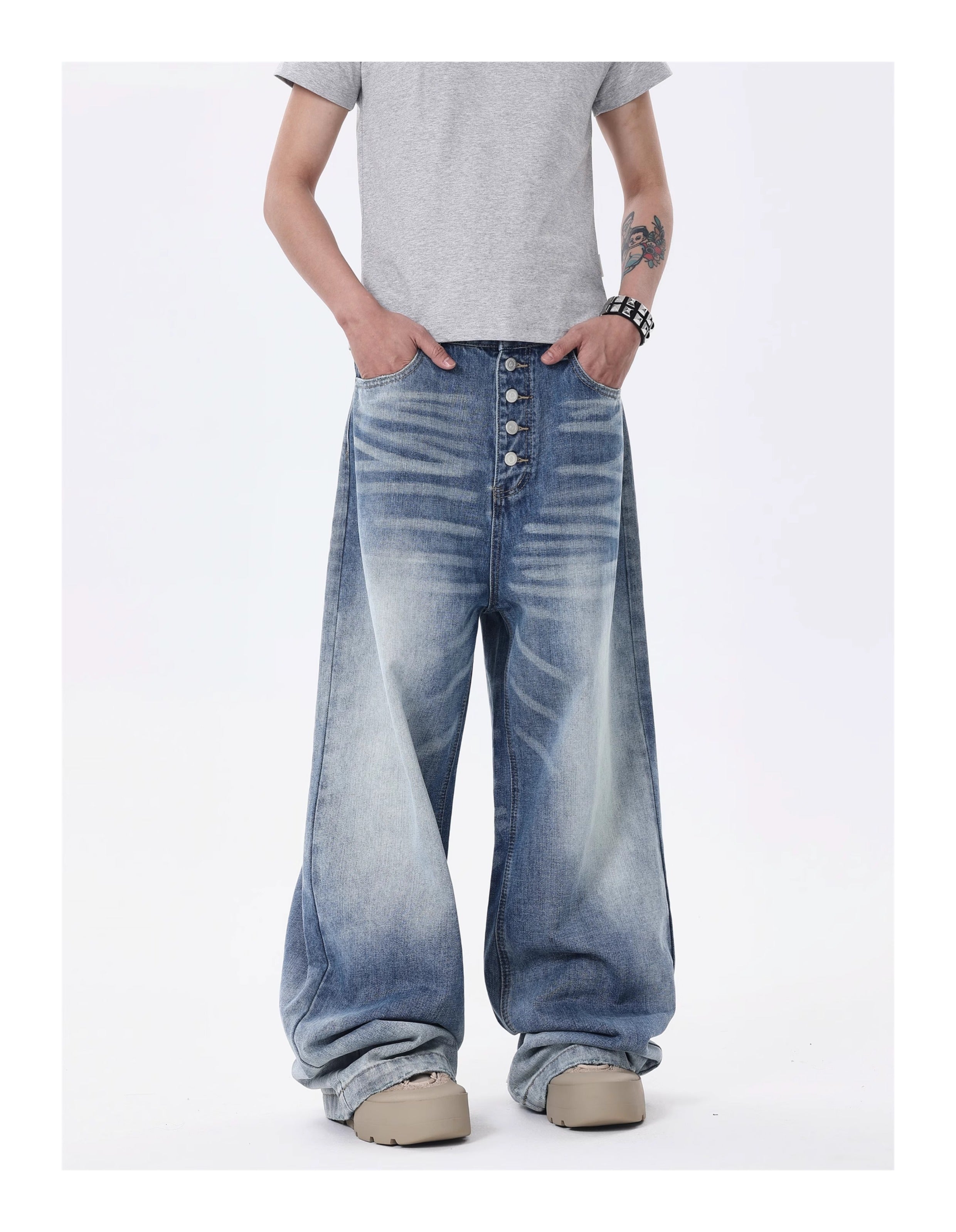 BTSG Cleanfit Breasted Jeans