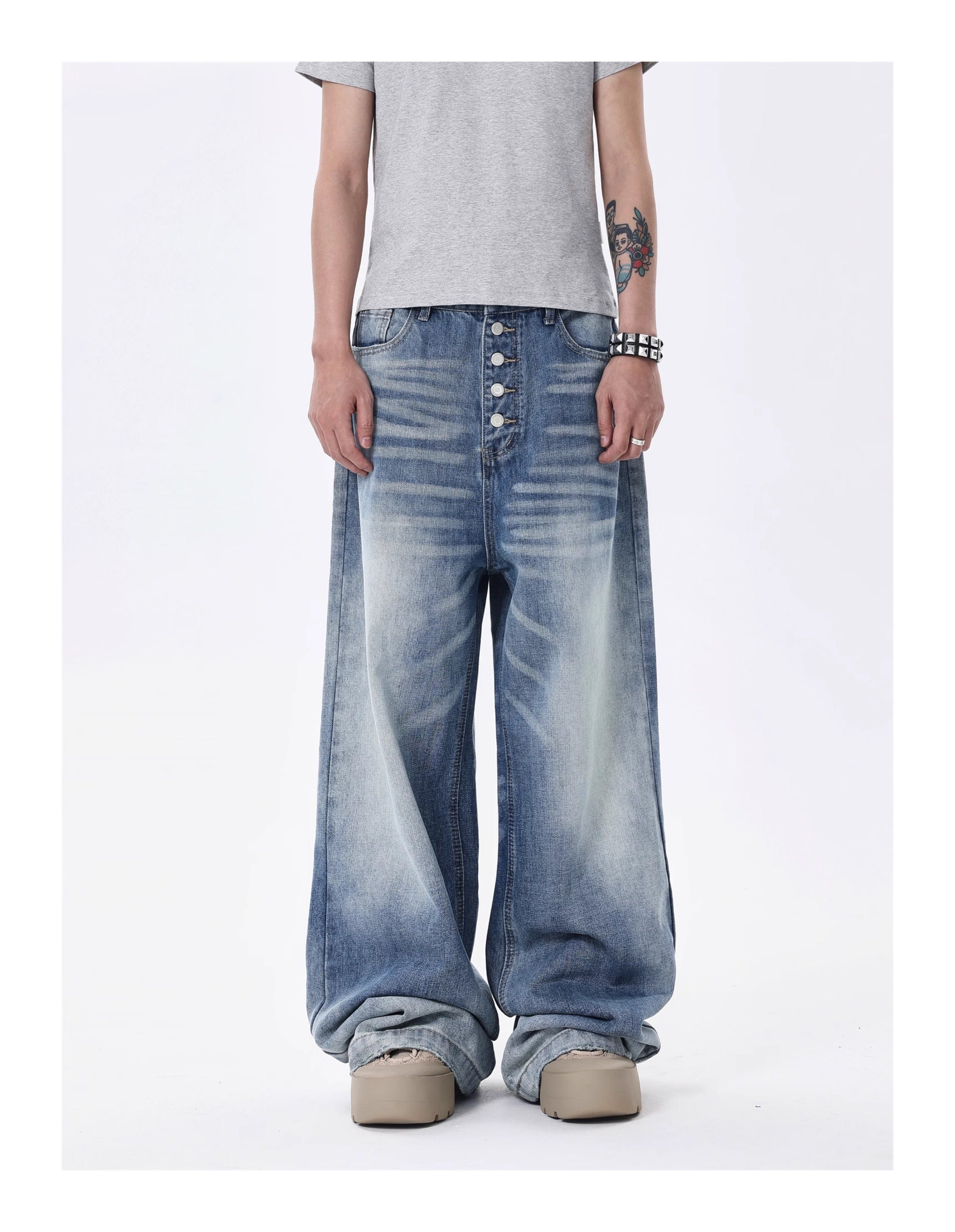 BTSG Cleanfit Breasted Jeans