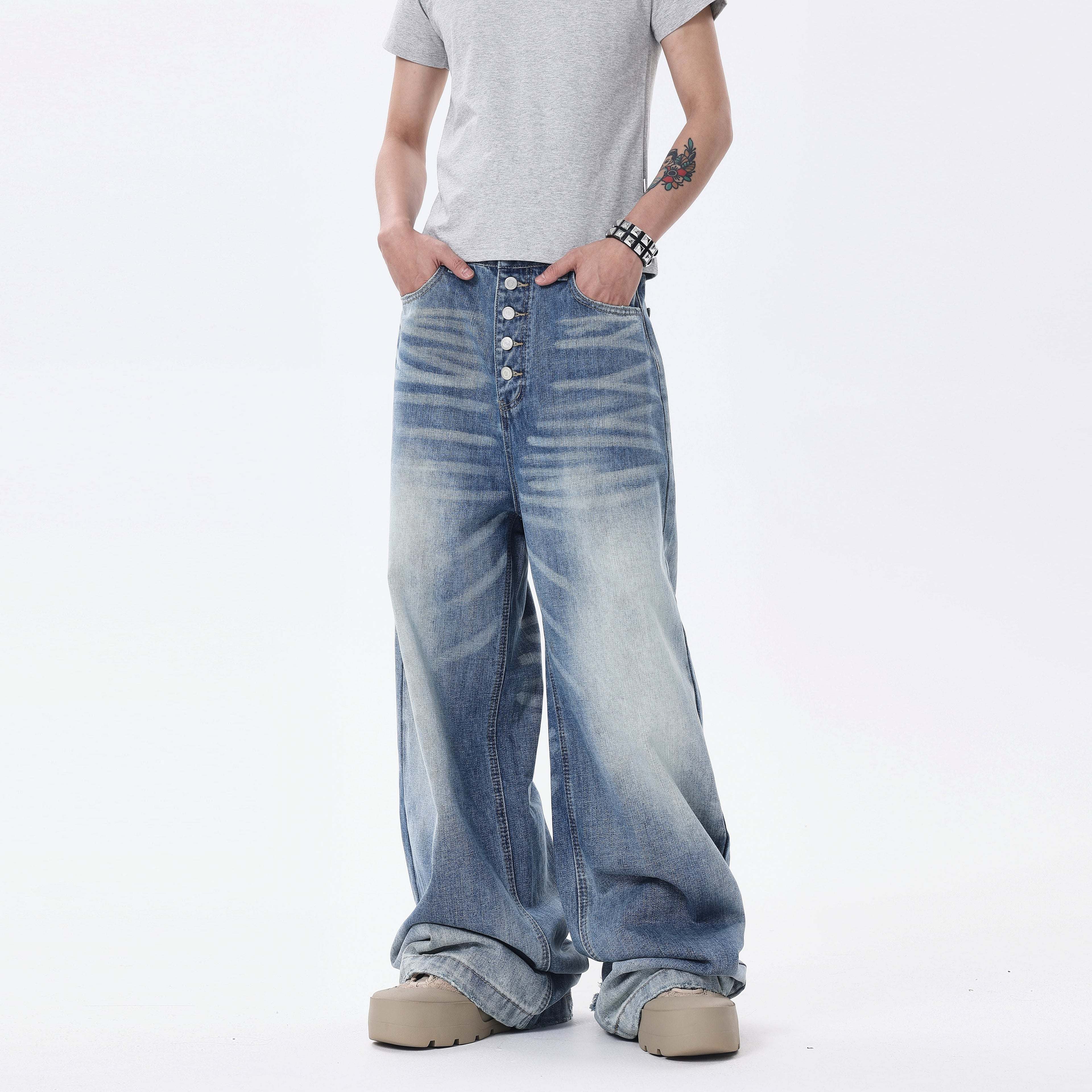 BTSG Cleanfit Breasted Jeans