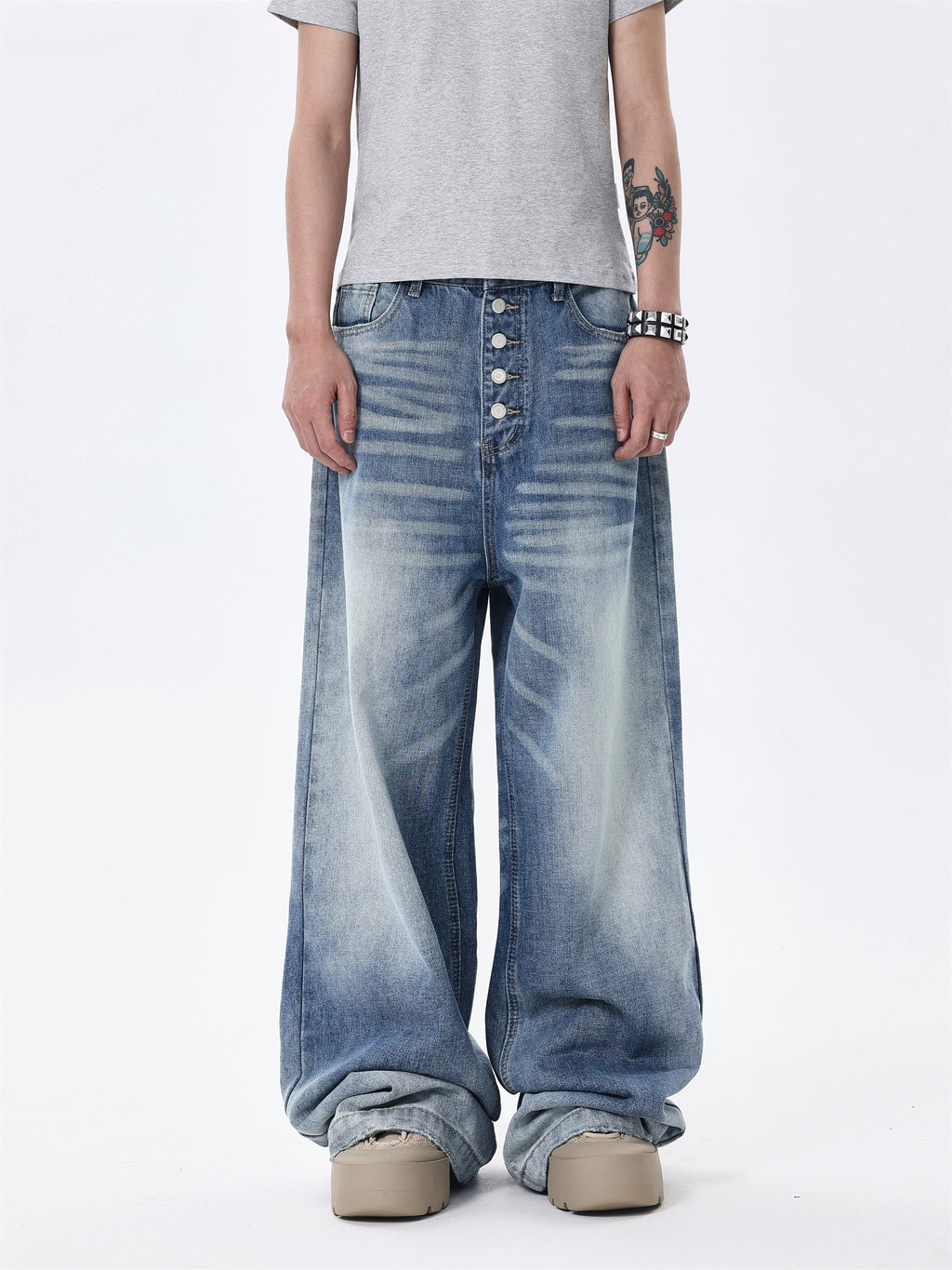 BTSG Cleanfit Breasted Jeans