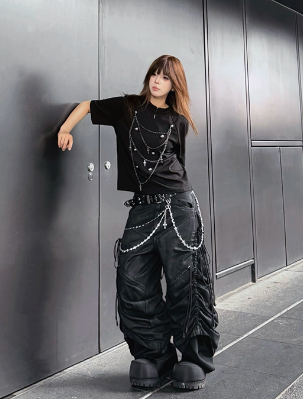 TZ Killer Removable Necklace Splicing Loose Tee