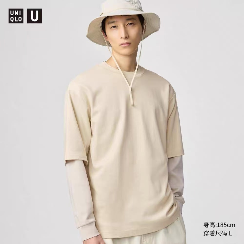 UNIQLO AIRism Loose Crew Neck Short Sleeve Tee