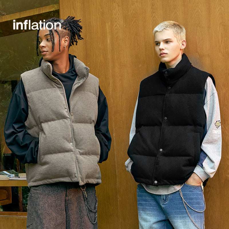 INFLATION Coarse knitted down vest