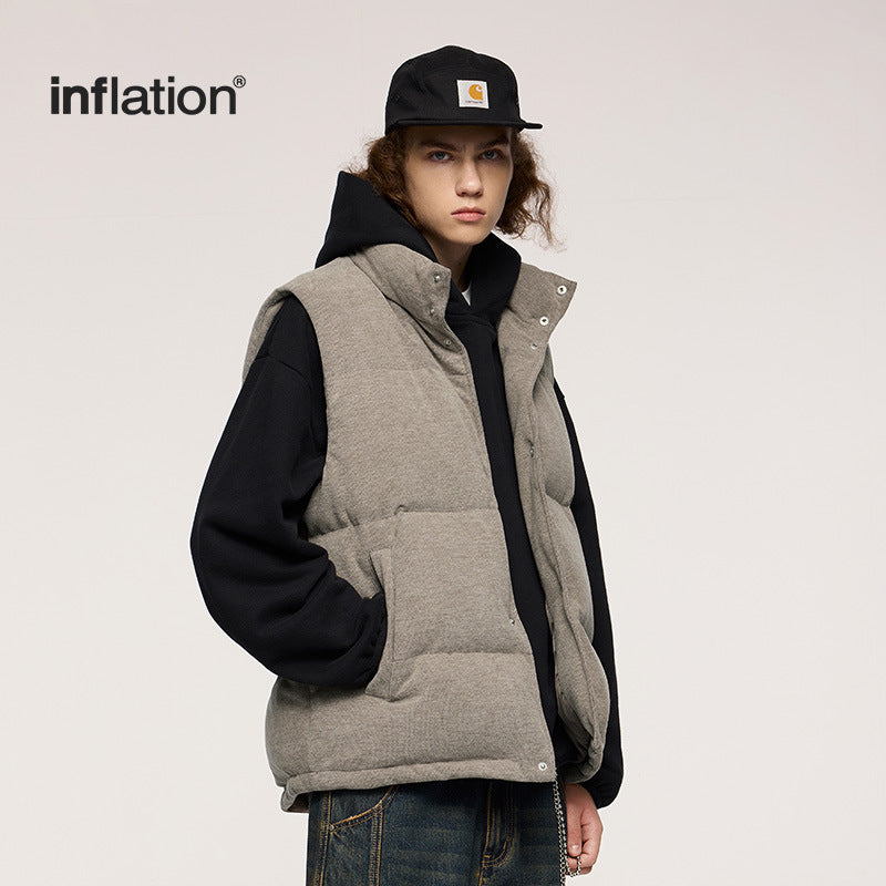 INFLATION Coarse knitted down vest