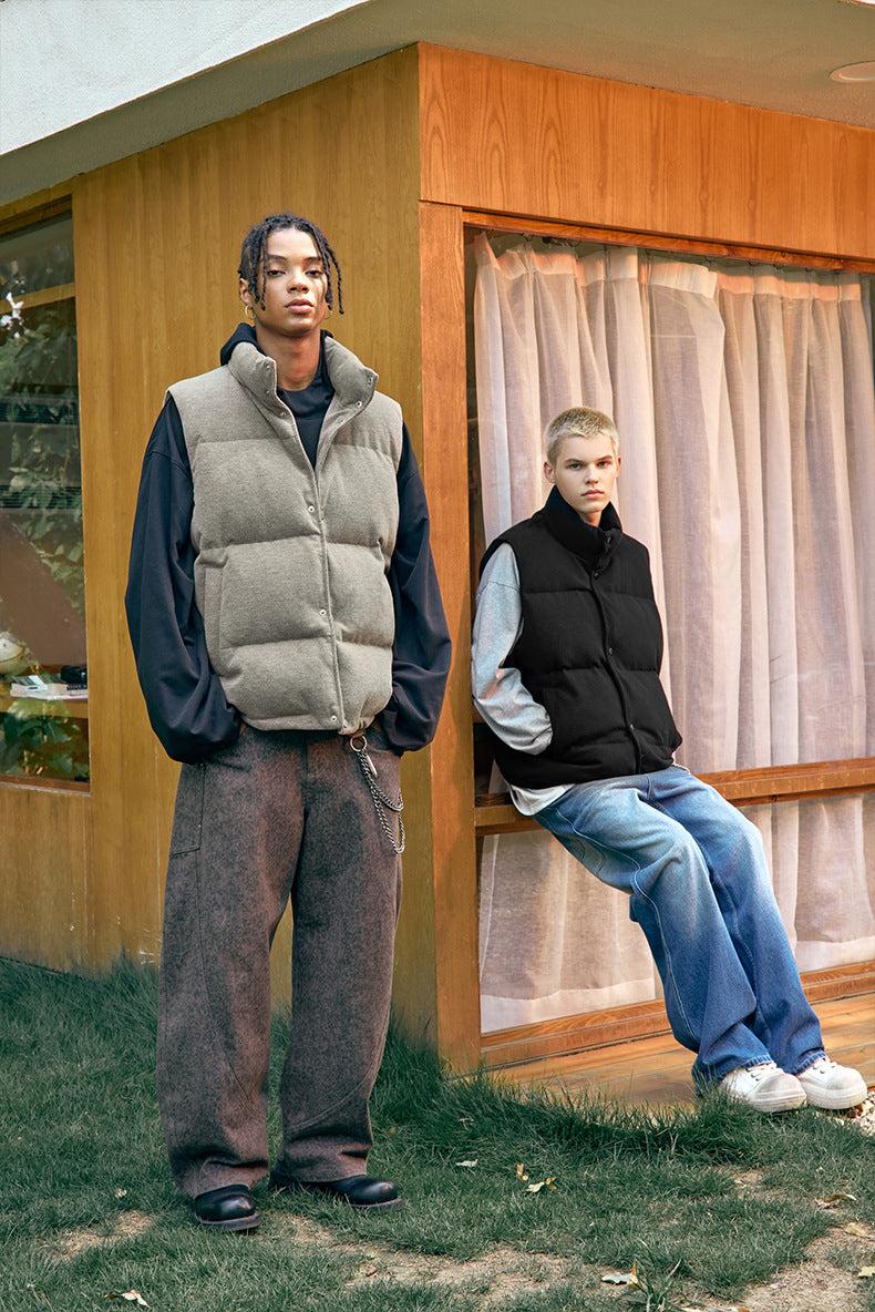 INFLATION Coarse knitted down vest