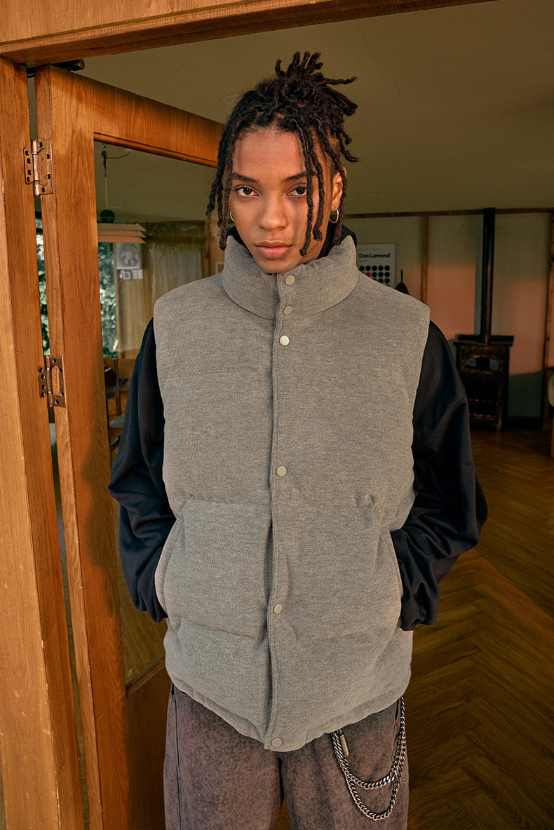 INFLATION Coarse knitted down vest