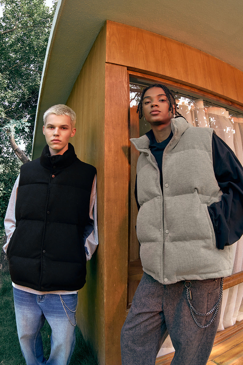 INFLATION Coarse knitted down vest