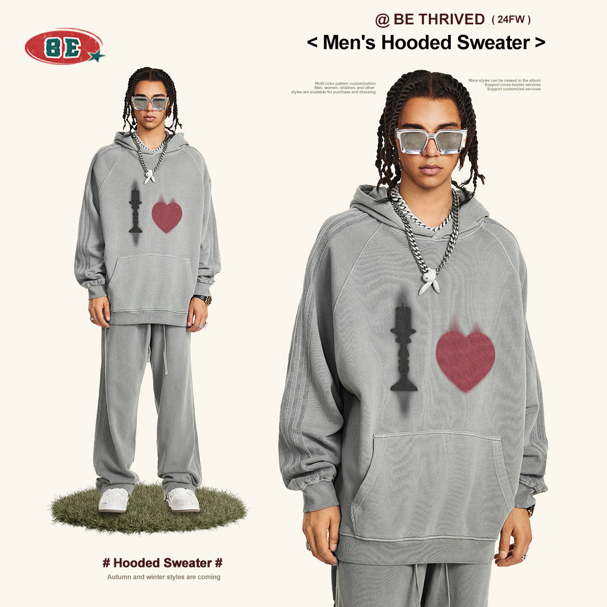 BE Loose Washed King Hoodie