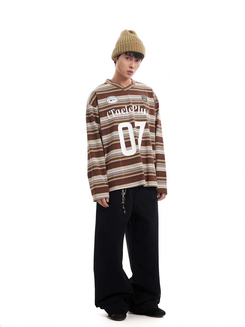 BTSG Washed Distressed destruction French blue baggy cargo pants