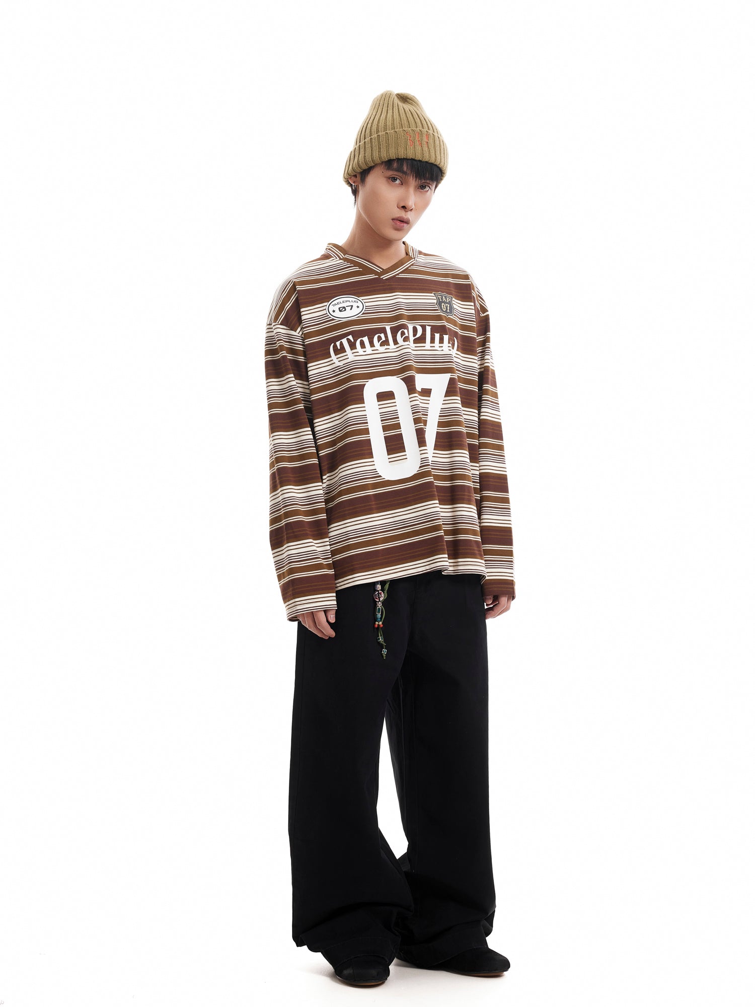 BTSG Washed Distressed destruction French blue baggy cargo pants