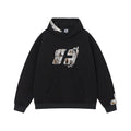 FORNINES fused lace patch embroidered Hoodie