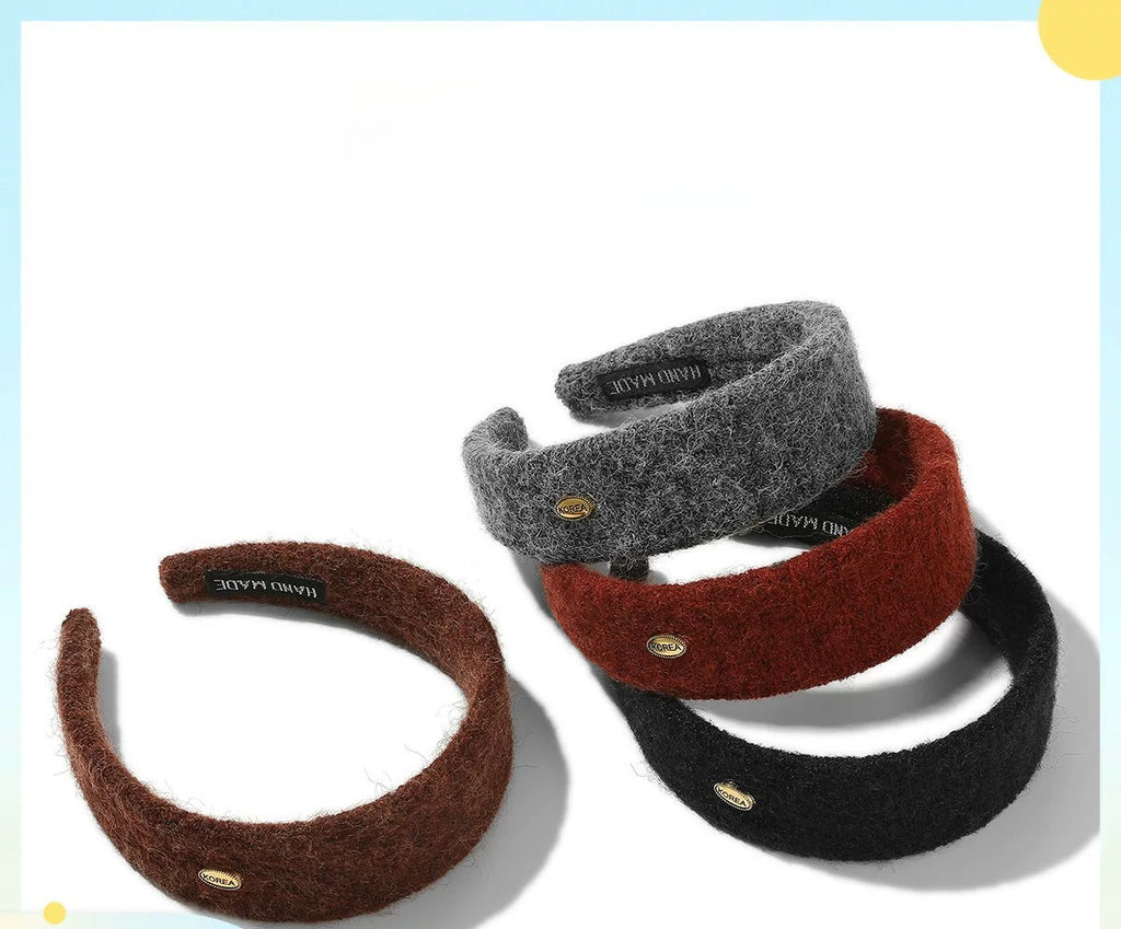 DODOGOGO Autumn and Winter Woolen Wide-brimmed Headband