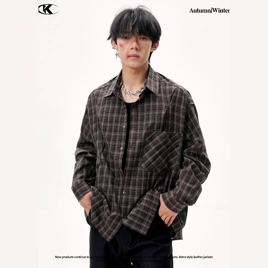 11KN Grid Premuim Loose Shirt