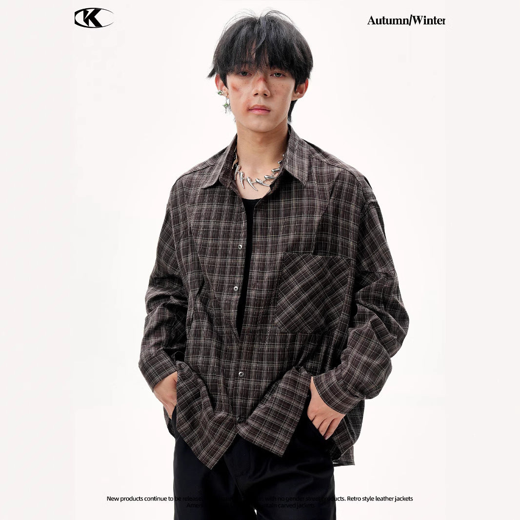 11KN Grid Premuim Loose Shirt