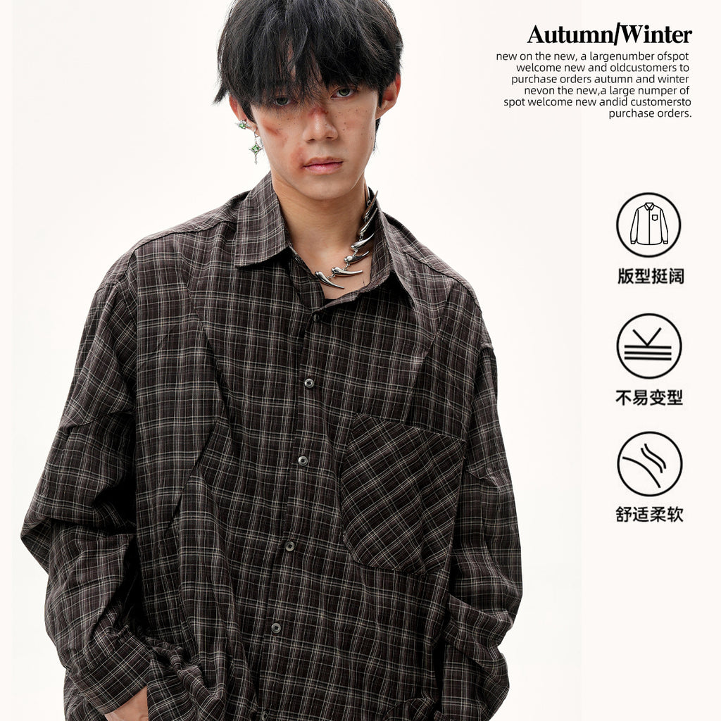 11KN Grid Premuim Loose Shirt