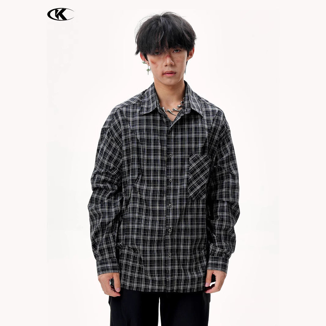 11KN Grid Premuim Loose Shirt