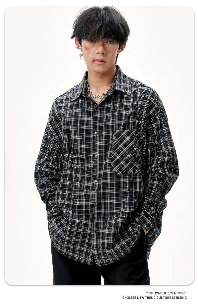 11KN Grid Premuim Loose Shirt