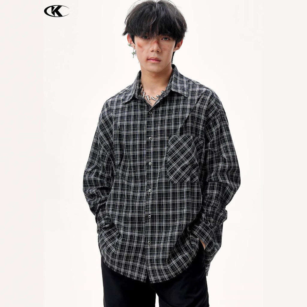 11KN Grid Premuim Loose Shirt