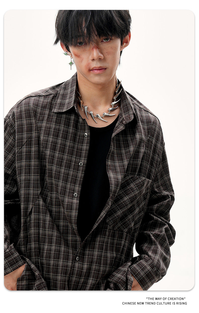 11KN Grid Premuim Loose Shirt