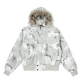 CY American retro camouflage thickened cotton distressed washed fur collar jacket
