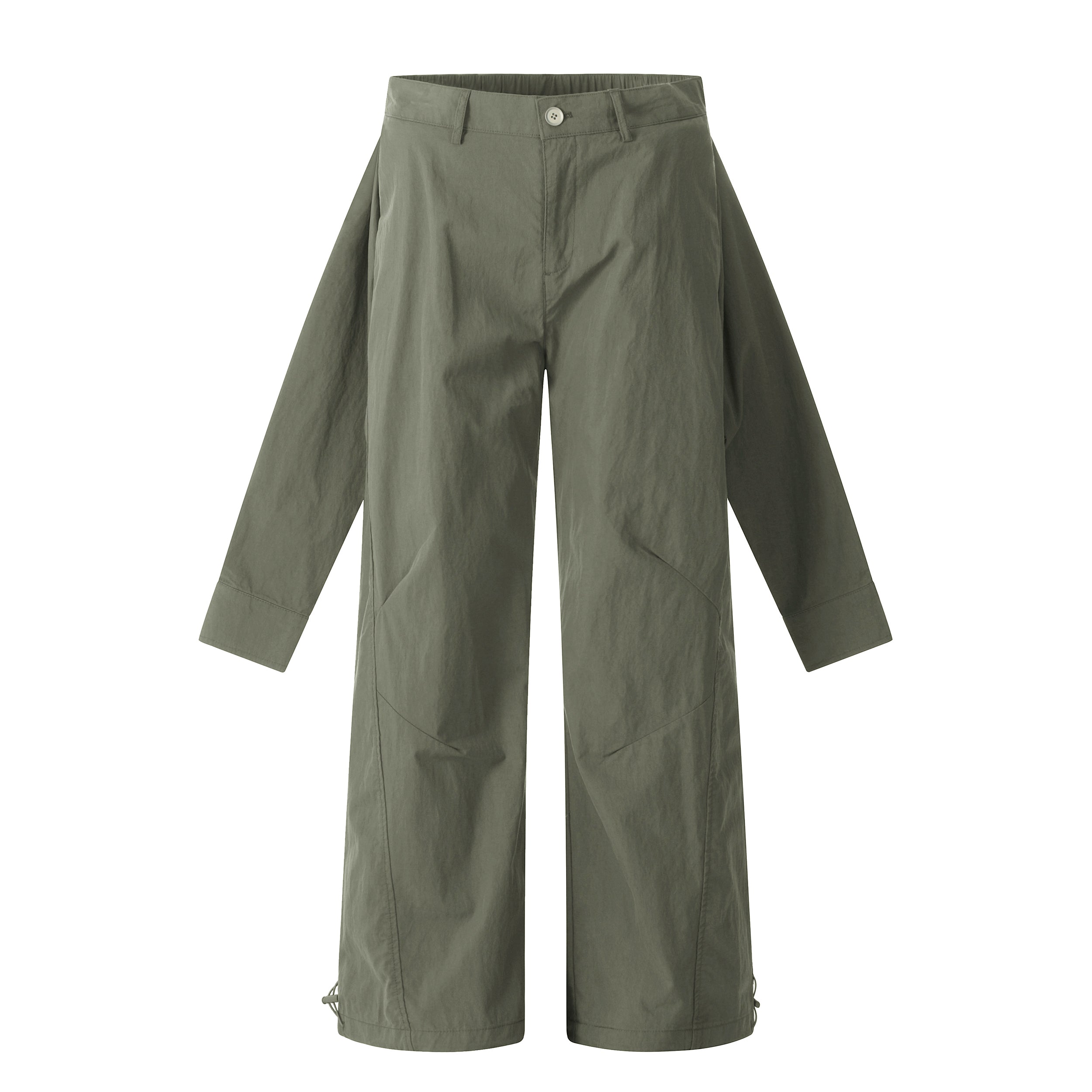 BTSG Sense Sleeve Tie Fake Two Pieces Cargo Pants