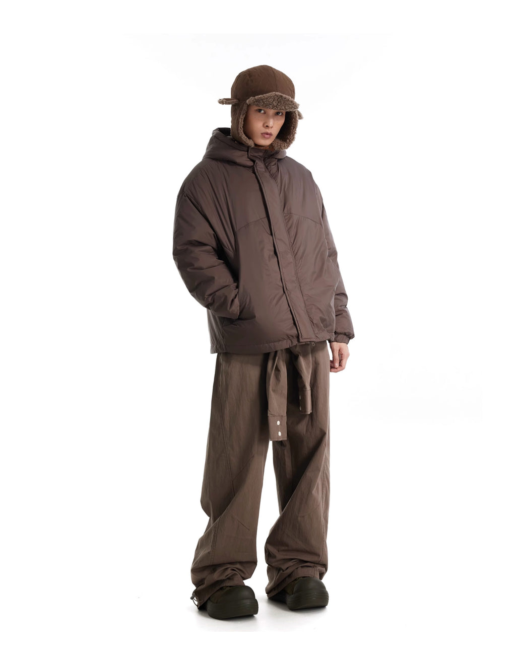 BTSG Sense Sleeve Tie Fake Two Pieces Cargo Pants