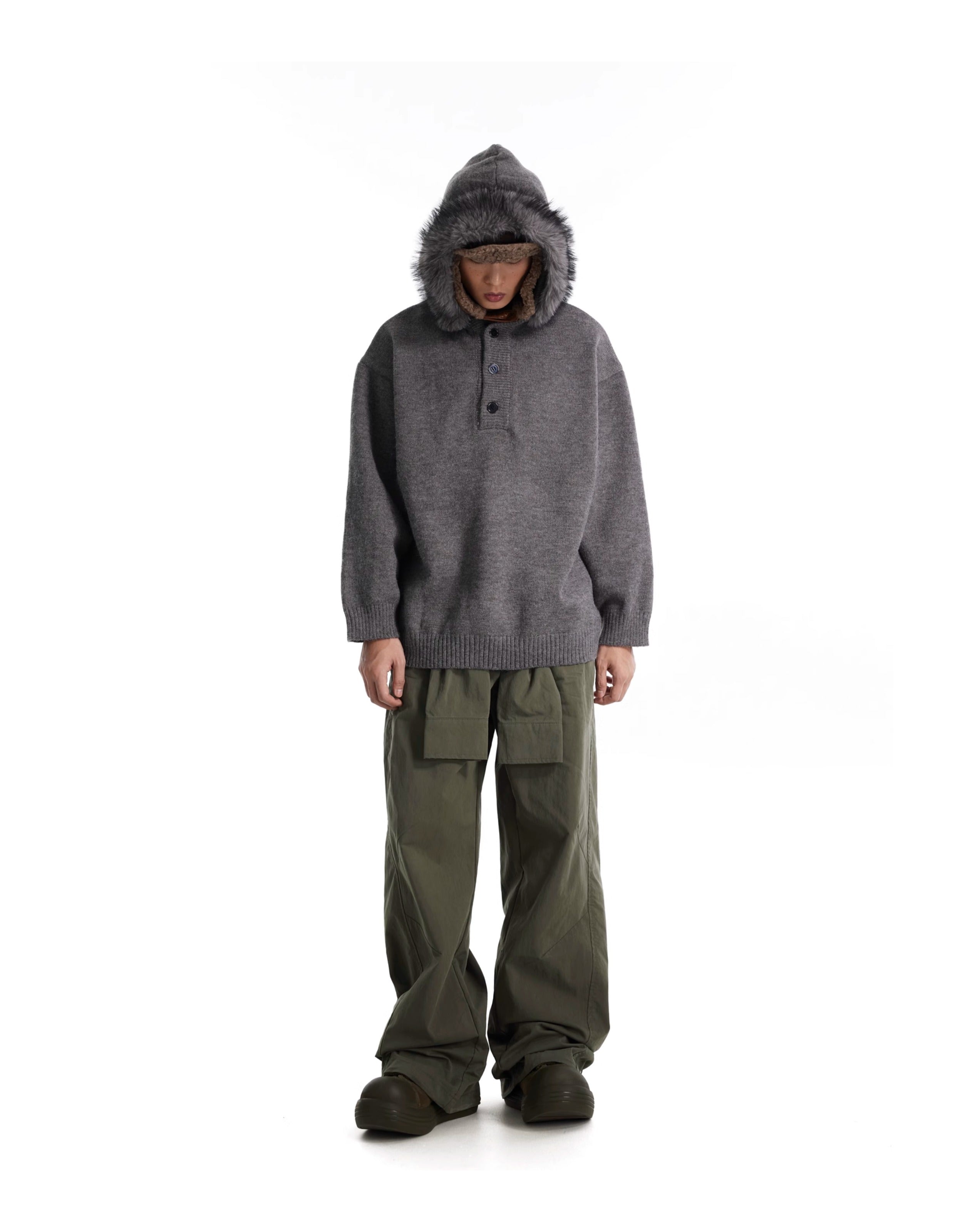 BTSG Sense Sleeve Tie Fake Two Pieces Cargo Pants