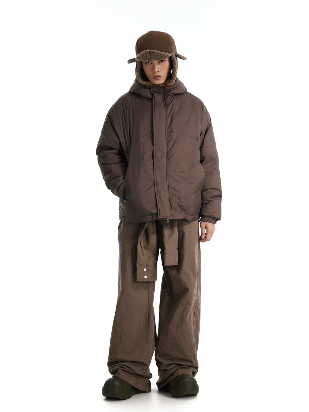 BTSG Sense Sleeve Tie Fake Two Pieces Cargo Pants