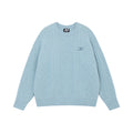 FORNINES Lazy Twisted Crew Neck Sweater