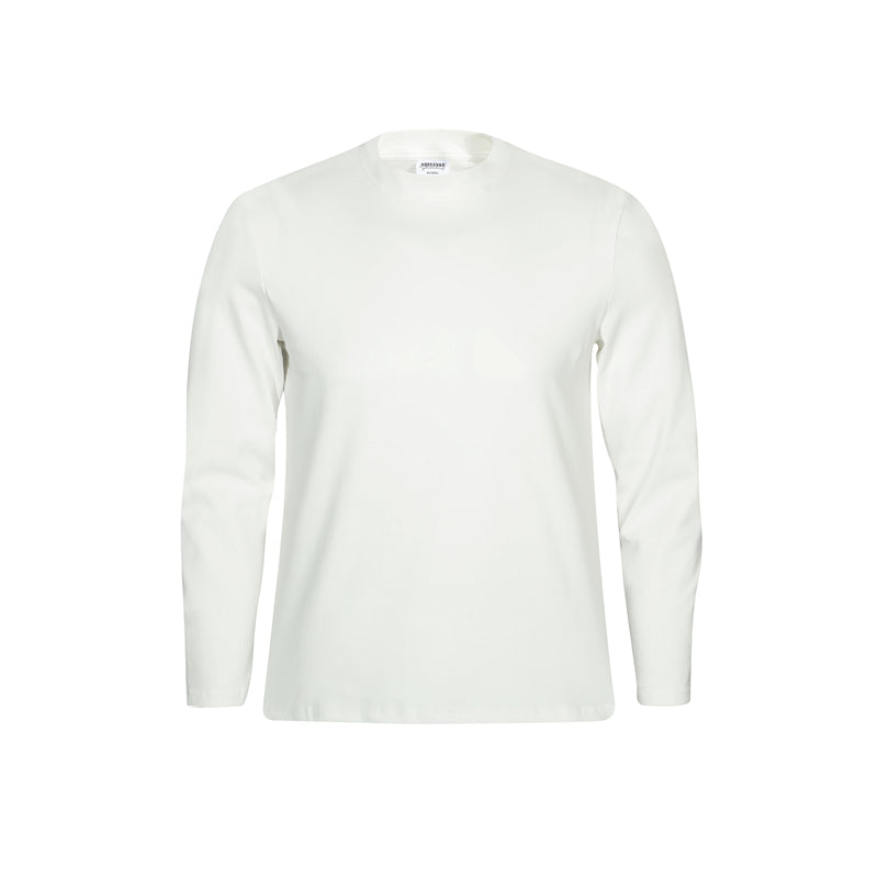 BTSG slim shoulder stretch small neckline long sleeve tee