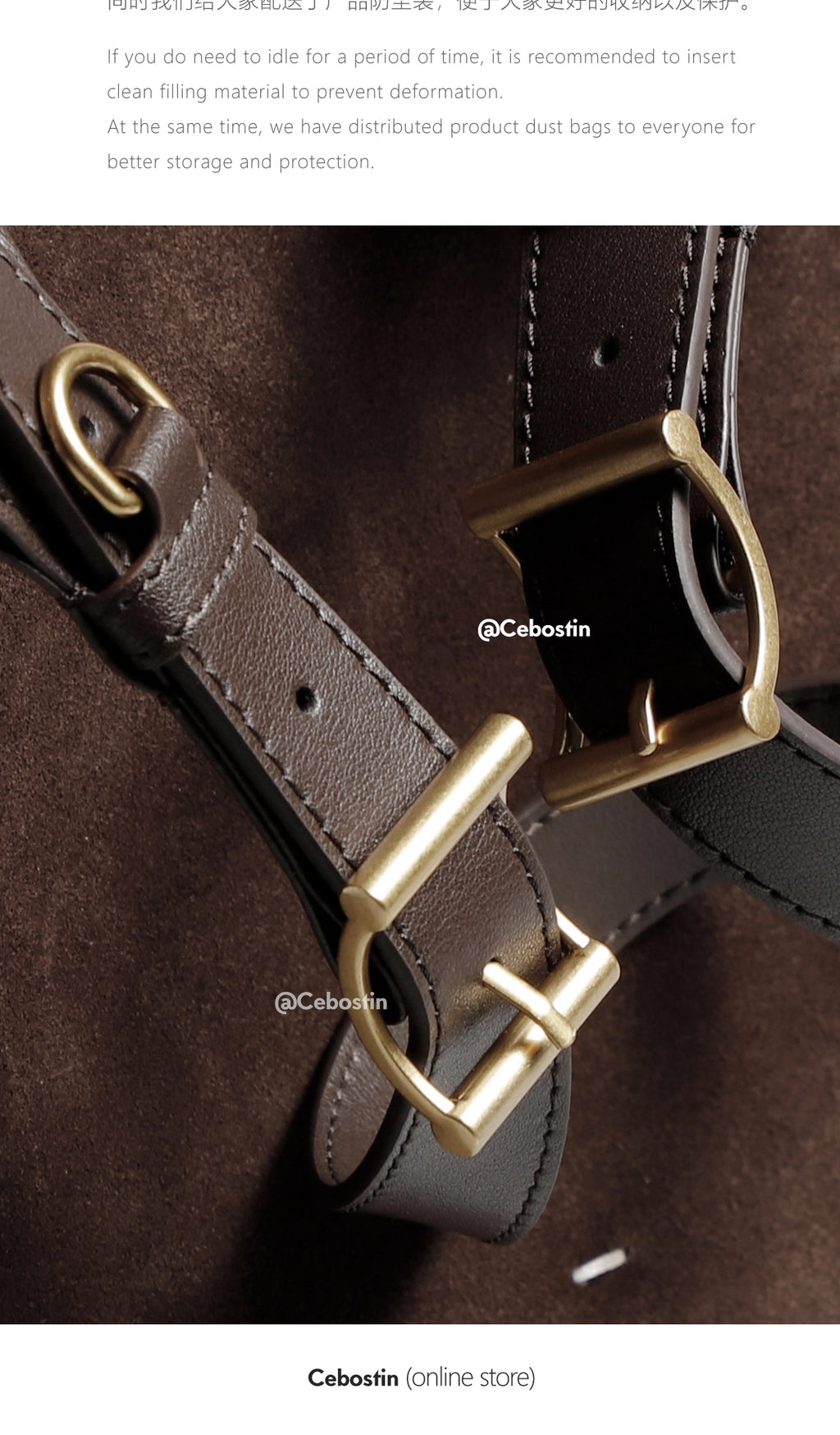 Cebostin Niche Light Luxury Matte Cowhide Large Capacity Messenger Bag