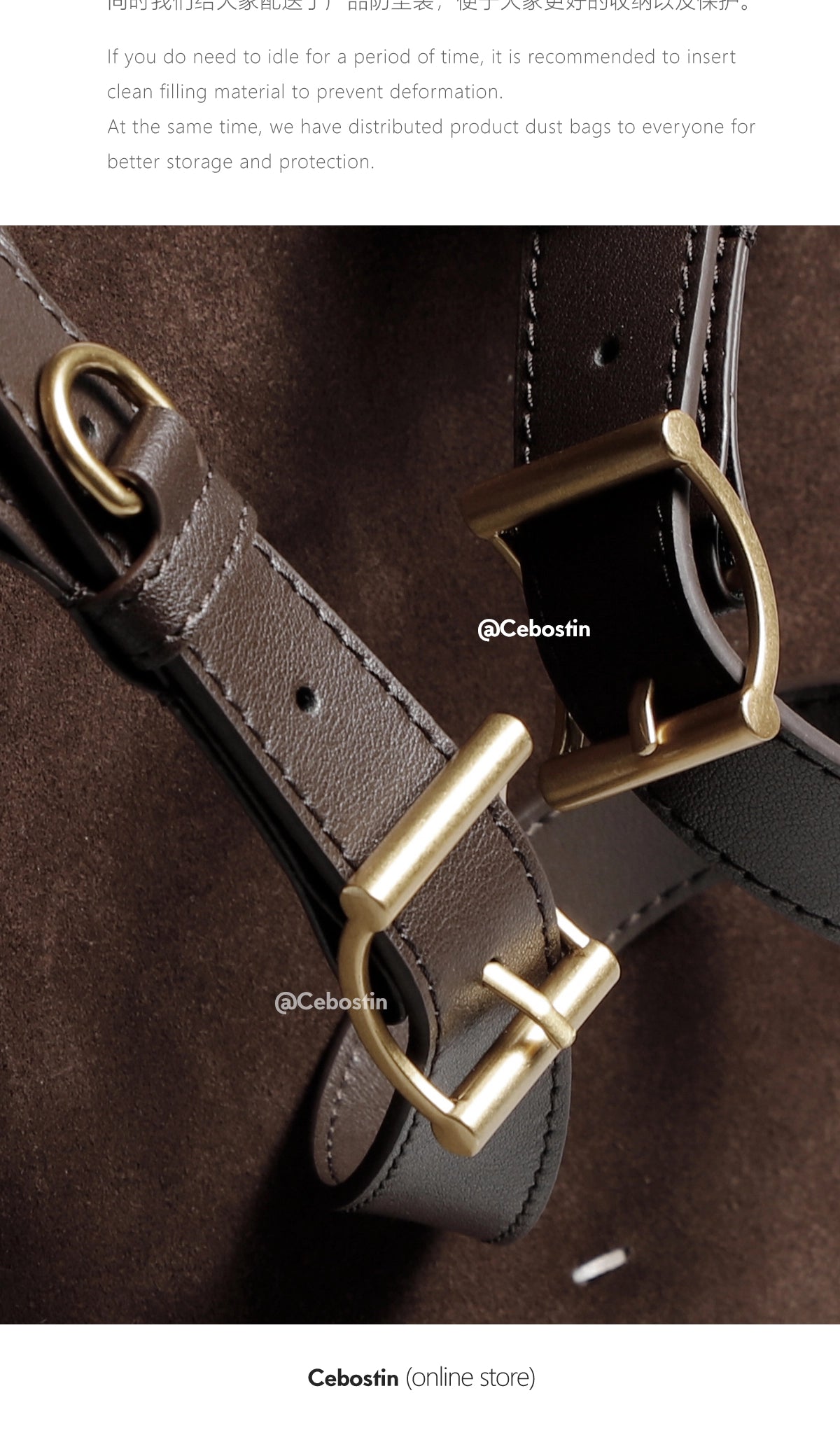 Cebostin Niche Light Luxury Matte Cowhide Large Capacity Messenger Bag