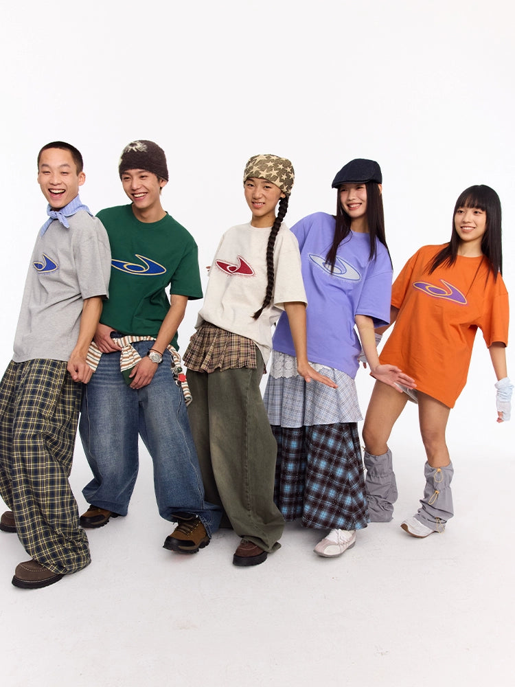 NewJNXSlogo Contrasting Color Embroidery Tee