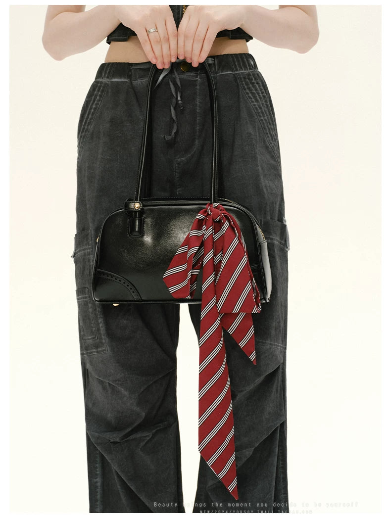 YORSOY Striped Ribbon Narrow Stripe Scarf
