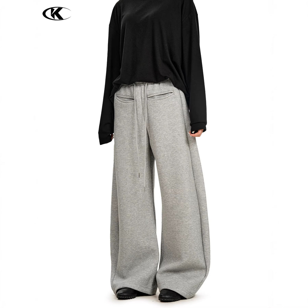11KN Vintage Loose Lazy Wide Leg Straight Sweatpants