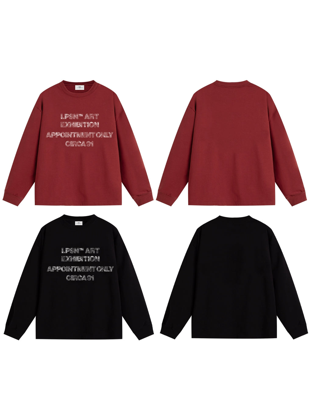 Loopsoon Front Chest Old Inkjet Print Long Sleeve