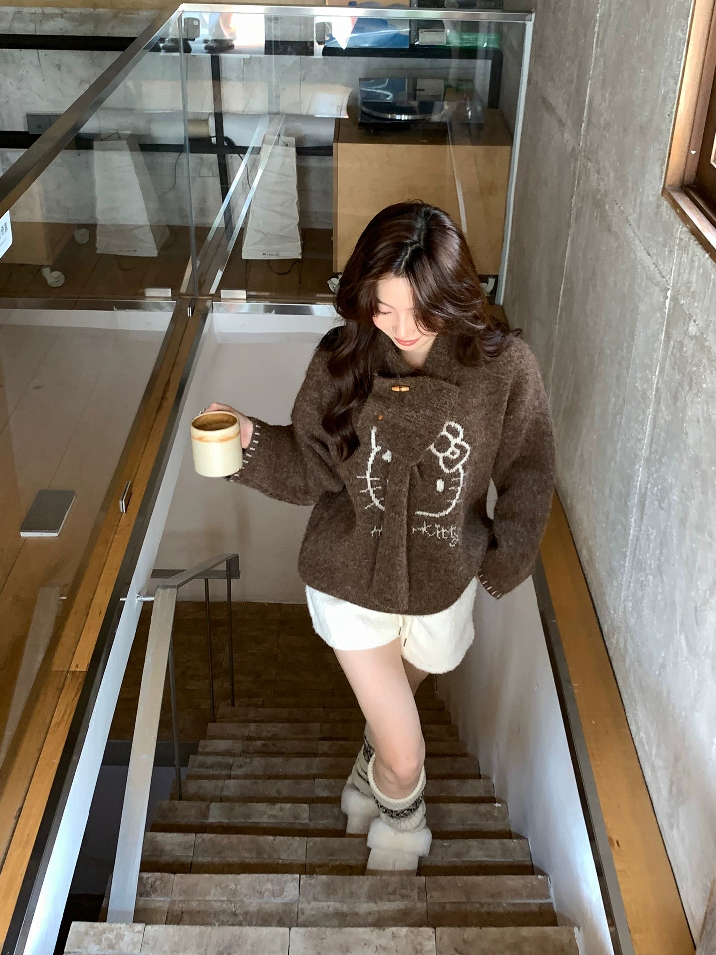 Even Chunky Kitty Sweater with Scarf