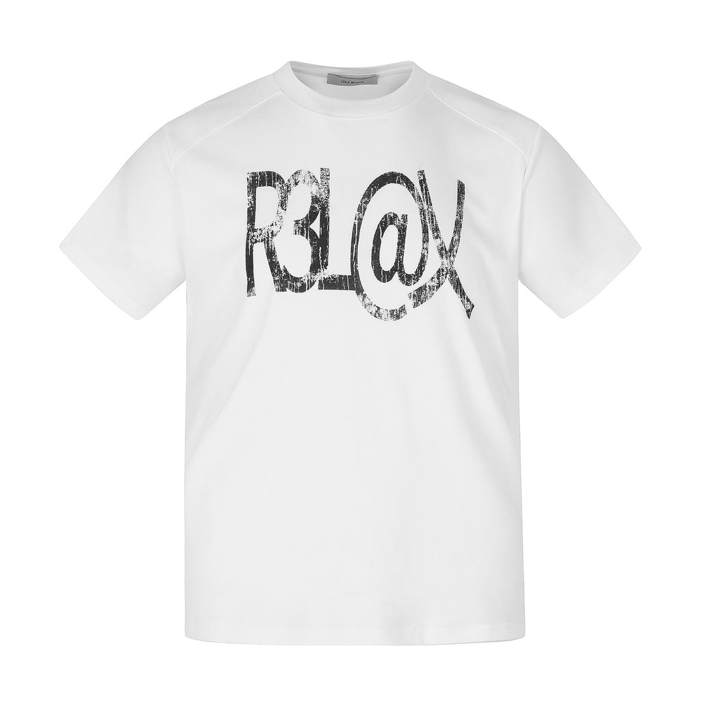 11KN Loose Letter Symbol Printing Casual Tee