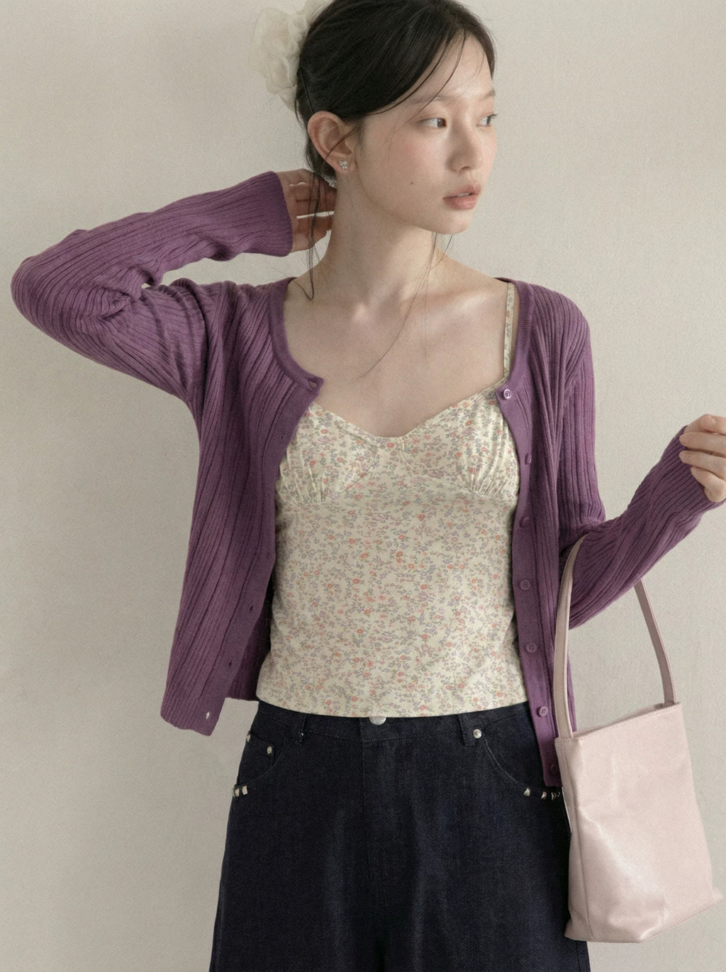 Cantonstory Floral Slim Sling Vest