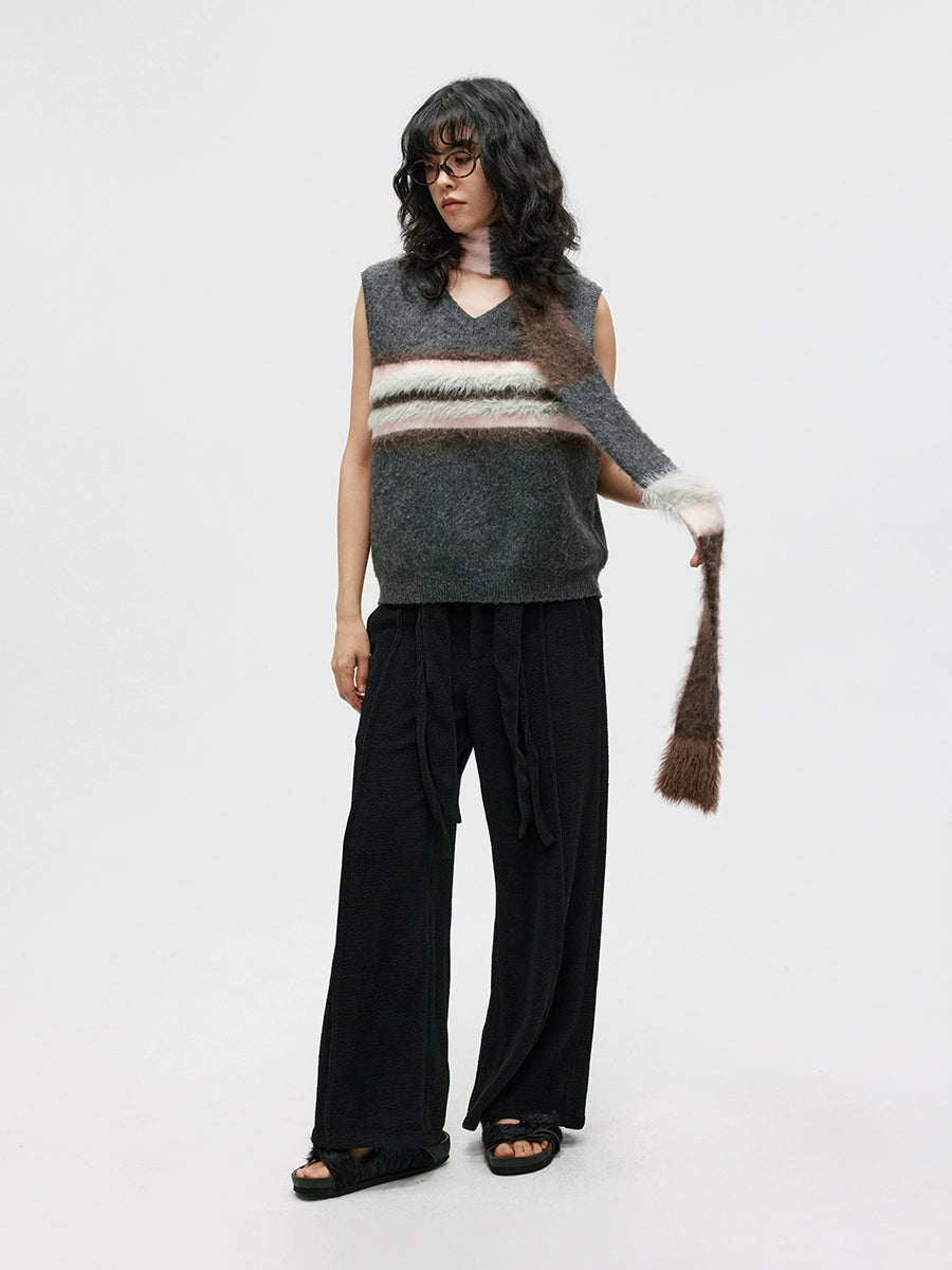 LIMPIDOCULUS Scarf Sweater Vest Vest