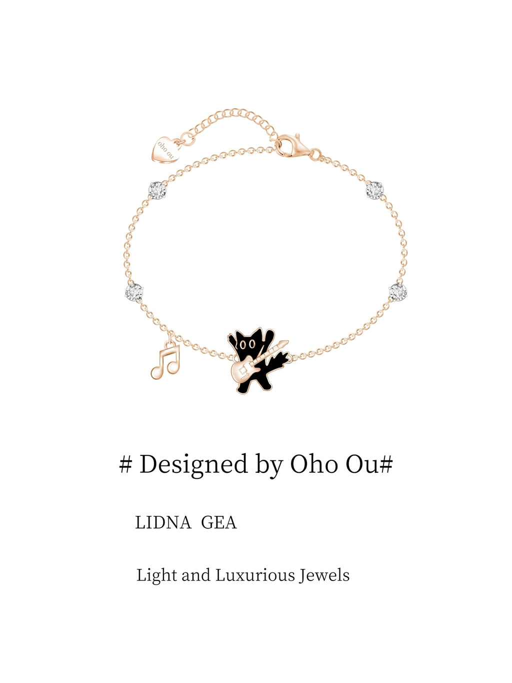 Oho Ou Happy Cat Light Luxury Bracelet