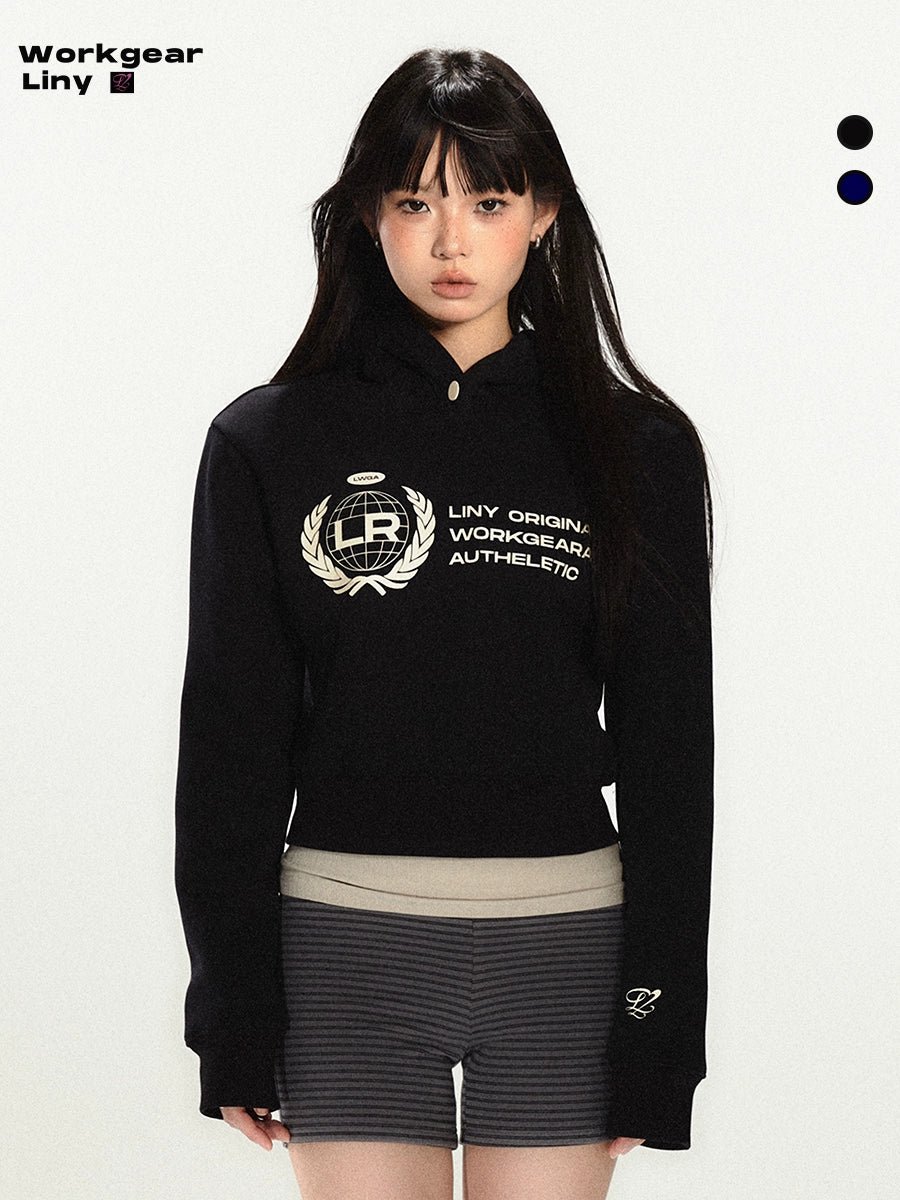 LINY LIBERTY Vintage Simple Loose Hooded Sweater
