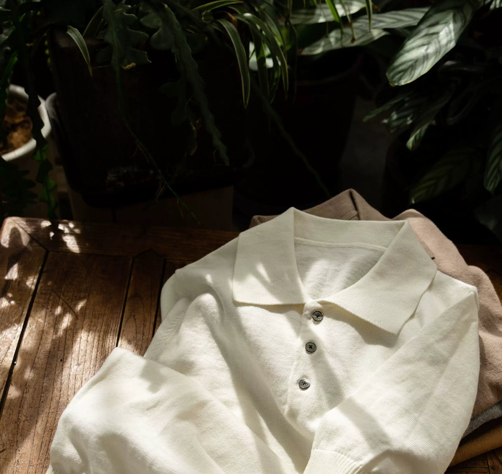 CULTA Lapel Vintage Knitted Polo Shirt